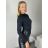 Body dlhý rukáv dámske INNA  (XS/S/M ONE SIZE) TALIANSKA MÓDA IMM25M1147/DU XS/S/M čierna