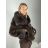 Kabátek kožich chlupatý zimní dlouhý rukáv dámský (XS/S/M/L ONE SIZE) ITALSKÁ MÓDA IMM259411LS/DUR