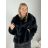 Kabátek kožich chlupatý zimní dlouhý rukáv dámský (XS/S/M/L ONE SIZE) ITALSKÁ MÓDA IMM259411LS/DUR