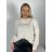 Svetr pletený oversize dlouhý rukáv dámský (M/L/XL ONE SIZE) ITALSKÁ MODA IMWKA259910/DU M/L/XL šedá světlá