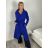 Kabát flaušový dlhý dámsky (M / L ONE SIZE) TALIANSKÁ MÓDA IMD221105/DU