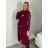 Vesta flaušová  bez rukávů dámská (S/M/L ONE SIZE) ITALSKÁ MÓDA IMPVN251112/DU S/M/L vínová