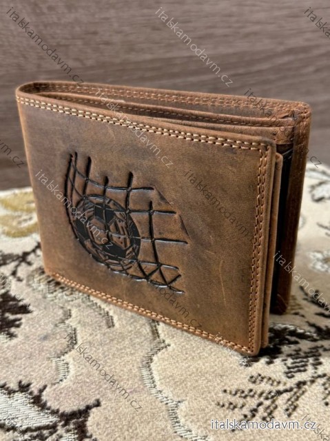 Peněženka kožená fotbal pánská KUTTI KUT25884-3/DR