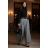 Kalhoty dlouhé elegantní s páskem dámské (S/M/L ONE SIZE) ITALSKÁ MÓDA IMD25327