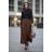 Kalhoty dlouhé elegantní s páskem dámské (S/M/L ONE SIZE) ITALSKÁ MÓDA IMD25327
