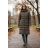 Kabát zimný dlhý rukáv dámsky (S/M/L ONE SIZE) TALIANSKA MÓDA IMD25328