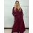 Kabát s opaskom dlhý rukáv dámske (S/M/L ONE SIZE) TALIANSKA MÓDA IMPVN25251008/DU