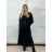 Kabát podzimní oversize na knoflíky dlouhý rukáv dámský (S/M/L ONE SIZE) ITALSKÁ MÓDA IMWCL252811/DU S/M/L Černá