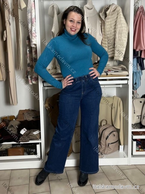 Rifle široké nohavice dlouhé dámské (34-42) HEL25HM5362-2/DUR 34 modrá