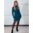 Šaty úpletové s rolákom dlhý rukáv dámske (S/M/L ONE SIZE) TALIANSKA MÓDA IMPBB23Z5186/DU S/M/L hnedá
