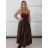 Sukňa dlhá dámska (S/M/L ONE SIZE) TALIANSKA MÓDA IMM25M8019/DU S/M/L hnedá