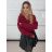 Svetr dlouhý rukáv dámský (S/M/L ONE SIZE) ITALSKÁ MÓDA IMC25535/DU S/M/L vínová