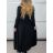 Šaty volnočasové dlouhý rukáv dámské (S/M/L ONE SIZE) ITALSKÁ MÓDA IMM25M55931