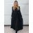 Šaty volnočasové dlouhý rukáv dámské (S/M/L ONE SIZE) ITALSKÁ MÓDA IMM25M55931/DU S/M/L Černá