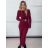 Šaty úpletové s rolákom dlhý rukáv dámsky (S/M/L ONE SIZE) TALIANSKA MÓDA IMPLM25ZM190006/DU S/M/L vínová
