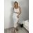 Souprava elegantní sukně dlouhá a croptop na ramínka dámský (S/M ONE SIZE) ITALSKÁ MÓDA IMPBB24Y24223/DU S/M bílá
