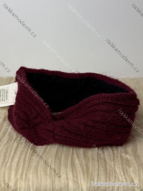 Čelenka pletená zimná dámska (ONE SIZE) LIS25HB25003/DR ONE SIZE vínová