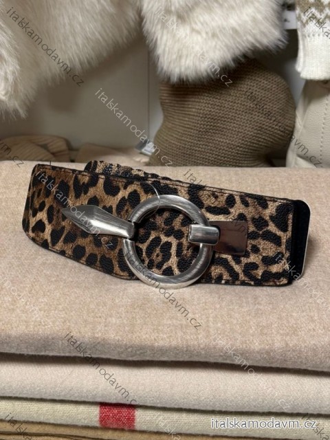 Pásek leopard dámský (ONE SIZE) BEST EMILIE LIS25002/DUR ONE SIZE hnědá leopard