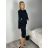 Šaty elegantní dlouhý rukáv dámské (S/M/L ONE SIZE) ITALSKÁ MÓDA IMWHD25100