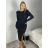 Šaty elegantní dlouhý rukáv dámské (S/M/L ONE SIZE) ITALSKÁ MÓDA IMWHD25100