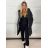 Kabát zimní s kapucí dámska  LHD fashion (S-2XL) LHD-2M-231-4/DU M Černá