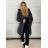 Kabát zimní s kapucí dámska  LHD fashion (S-2XL) LHD-2M-231-4/DU M Černá