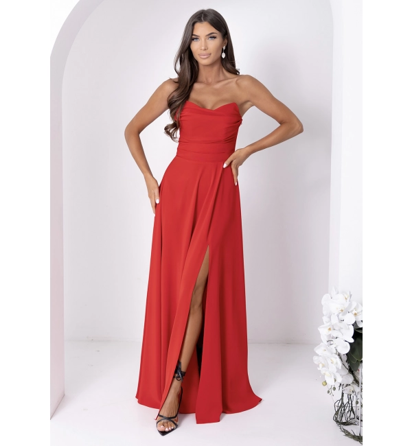 Šaty dlouhé carmen společenské dámské VENUS (32 - 38) POLSKÁ MÓDA PMLAM25001610-1