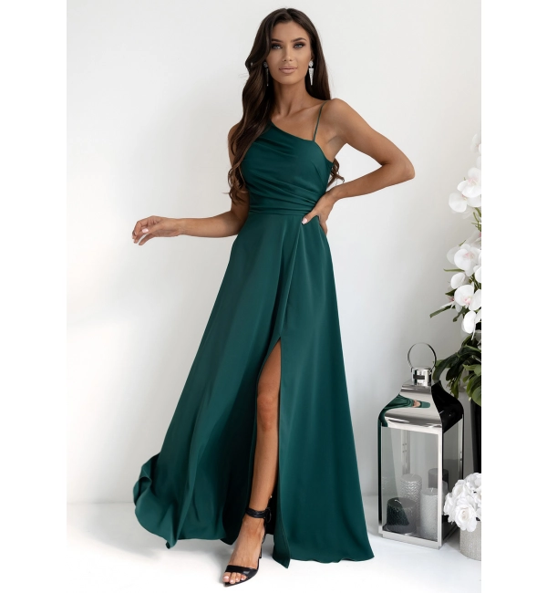 Šaty dlhé spoločenské na ramienka dámske MONACO (32-40) POLSKÁ MÓDA PMLAM25001420-2