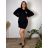 Šaty krátke voľnočasové teplé oversize dlhý rukáv dámske LA (M/L/XL ONE SIZE) TALIANSKA MÓDA IMD25204