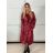Kabát koženkový oversize s opaskom dlhý rukáv dámsky TARA (S/M/L ONE SIZE) TALIANSKA MÓDA IMWCA251111/DU S/M/L hnedá