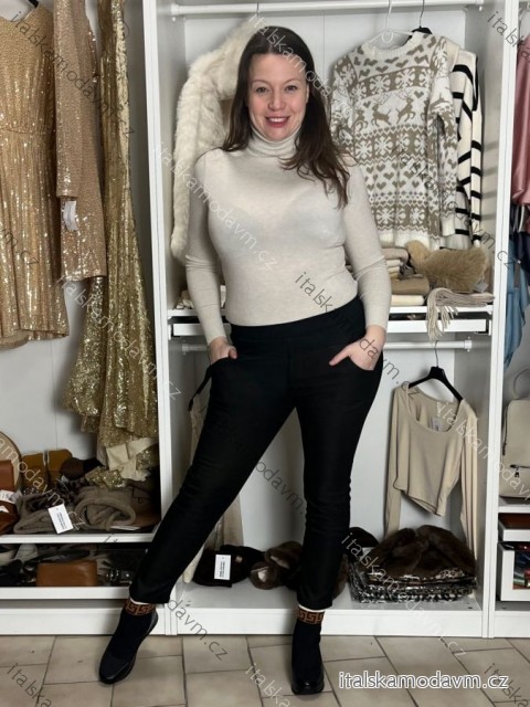 Kalhoty elegantní teplé  thermo dlouhé dámské (M/L-L/XL-2XL/3XL) AMZF AMZ22LM8310/DU 2XL/3XL Černá