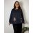 Tunika dlhý rukáv dámska nadrozmer KARIN (XL-4XL) POLSKÁ MóDA PMWG23KARIN/DU XXL tmavo modrá