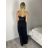 Nohavice dlhé s opaskom dámske LOLA (S/M/L ONE SIZE) TALIANSKA MODA IM324055/DUR S/M/L čierna