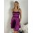 Šaty elegantní společenské na ramínka dámské Lolita (XS/S ONE SIZE) ITALSKá MóDA IM322461/DUR XS/S fialová