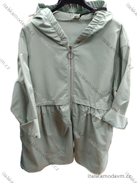 Bunda slabá šusťáková s kapucí dlouhý rukáv dámská (S/M/L ONE SIZE) ITALSKÁ MÓDA IMSM26038