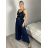 Nohavice dlhé elegantné oversize s opaskom dámske (S/M/L ONE SIZE) TALIANSKA MÓDA IMSM26005