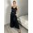 Nohavice dlhé elegantné oversize s opaskom dámske (S/M/L ONE SIZE) TALIANSKA MÓDA IMSM26005