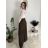 Nohavice elegantné s opaskom dámske (S/M/L ONE SIZE) TALIANSKA MÓDA IMD25006