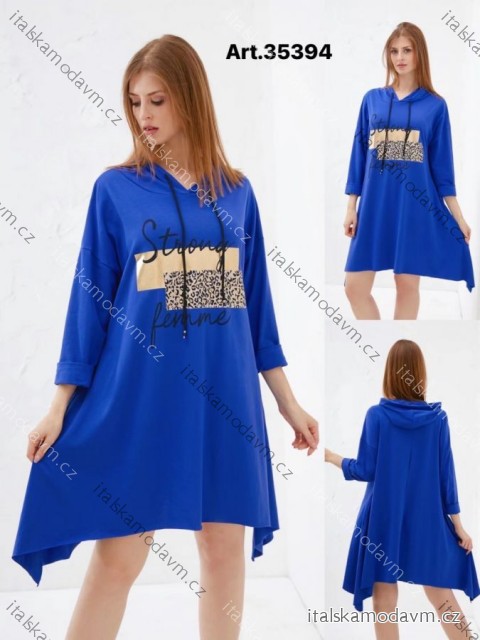 Šaty mikinové dlouhý rukáv dámské (S/M/L ONE SIZE) ITALSKÁ MÓDA IMPLI2235394