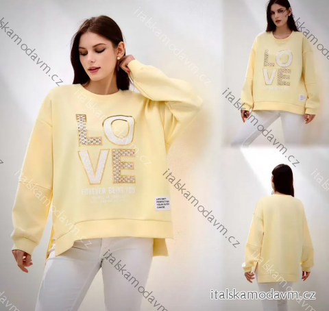 Mikina teplá dlouhý rukáv dámská (S/M/L ONE SIZE) ITALSKÁ MÓDA IMPLI2617072