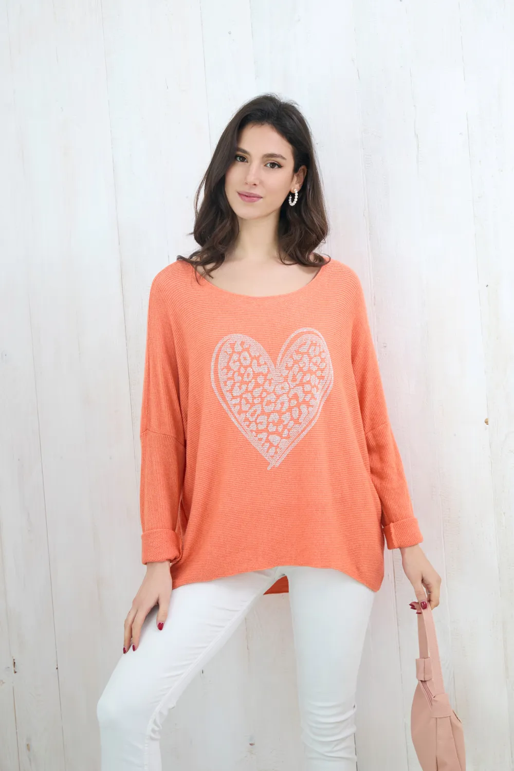 Svetr tenký dlouhý rukáv dámský (S/M/L ONE SIZE) ITALSKÁ MÓDA IMPLI2672206