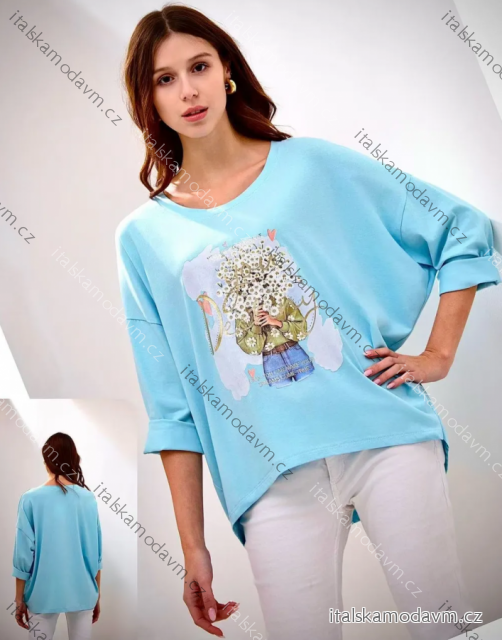 Tunika 3/4 dlhý rukáv dámska (S/M/L ONE SIZE) TALIANSKA MÓDA IMPLI2690591