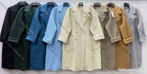 Kabát zimný na gombíky dlhý rukáv dámsky nadrozmer (46/48/50 ONE SIZE) TALIANSKA MÓDA IM426037