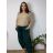 Nohavice/tepláky voľnočasové maslové balónové dámske nadrozmer (46/48/50 ONE SIZE) TALIANSKA MÓDA IM425699/DUR khaki 46/48/50