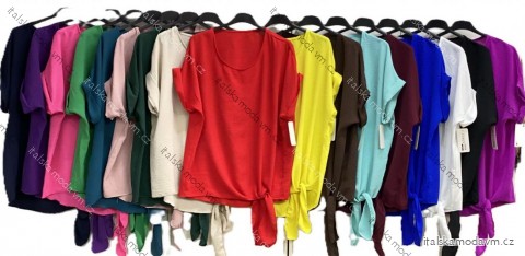 Tričko krátky rukáv dámske (S/M/L ONE SIZE) TALIANSKA MÓDA IMC26005