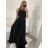 Šaty elegantné spoločenské dlhé na ramienka dámske (S/M ONE SIZE) TALIANSKA MóDA IMM2218806