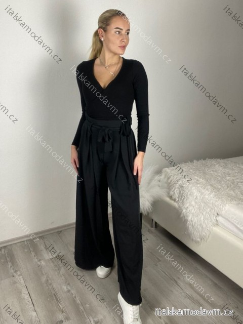 Nohavice elegantní s páskem dámske (S/M/L ONE SIZE) TALIANSKA MÓDA IMSM26034