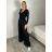 Nohavice elegantné dámske (S/M/L ONE SIZE) TALIANSKA MÓDA IMSM26035/DUR S/M/L čierna
