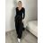 Nohavice elegantné dámske (S/M/L ONE SIZE) TALIANSKA MÓDA IMSM26035/DUR S/M/L čierna