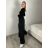 Nohavice elegantné dámske (S/M/L ONE SIZE) TALIANSKA MÓDA IMSM26035/DUR S/M/L čierna